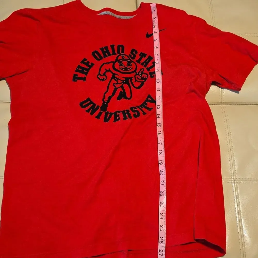 Nike Red Ohio State Buckeyes Brutus Buckeye Tee Shirt Adult Size Large